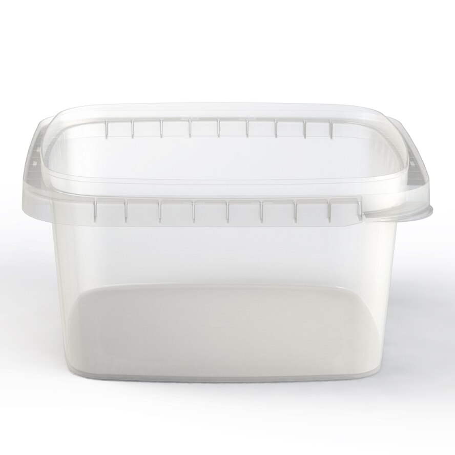 NexDay Supply 2114500275 Tamper Evident Clear Square Plastic Container