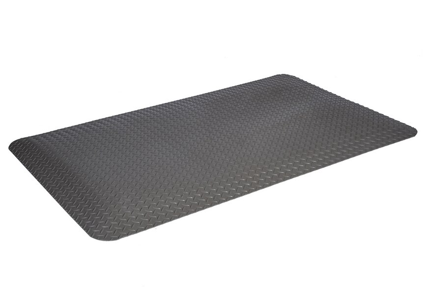 NexDay Supply CUMR60GREY INDUSTRIAL DECK PLATE ANTIFATIGUE MATS, 3x5', Grey