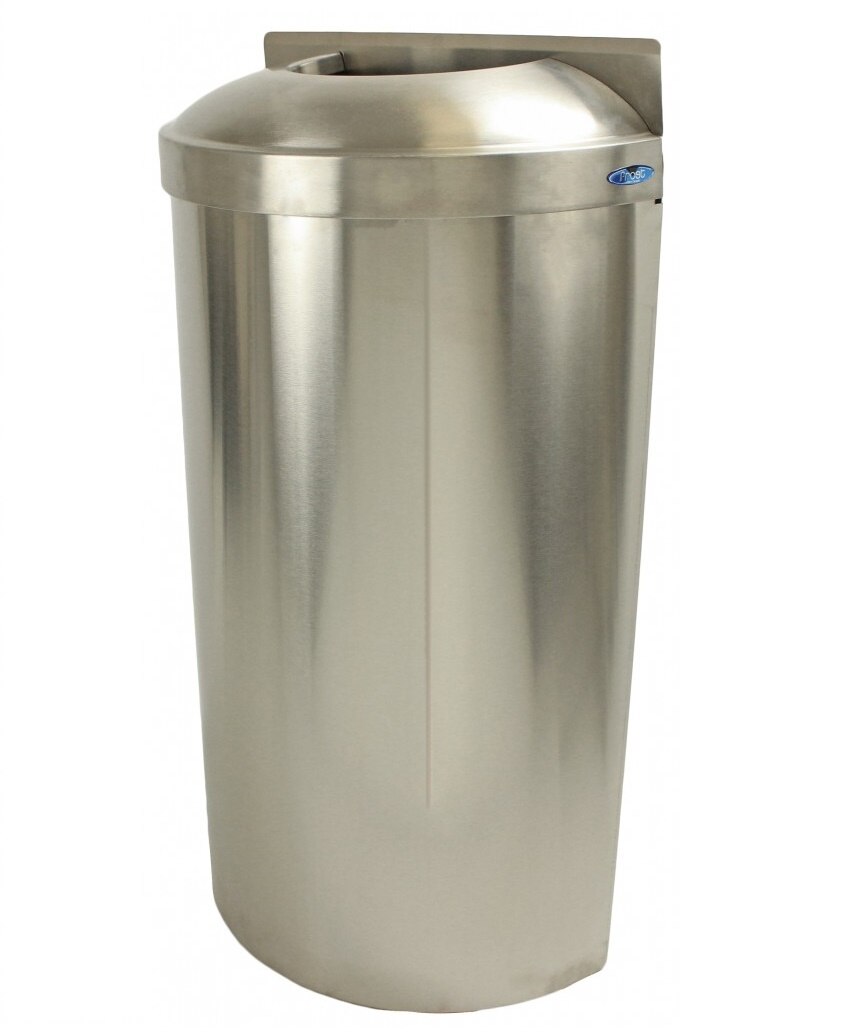 NexDay Supply Frost 312S Wall mounted outdoor waste receptacle Stainless Steel