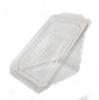 TV0759P TRUE FRESH EXTRA WIDE  WEDGE SANDWICH CONTAINER, CLEAR