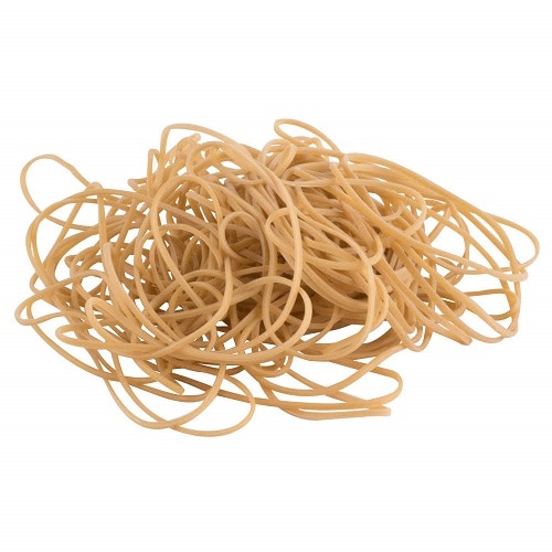 19 RUBBER BANDS, TRANSPARENT, 1LB BAGS, 25/case