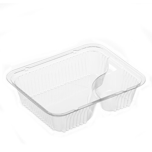 Nacho Tray - 2 Compartment, Clear Plastic - 500/Case