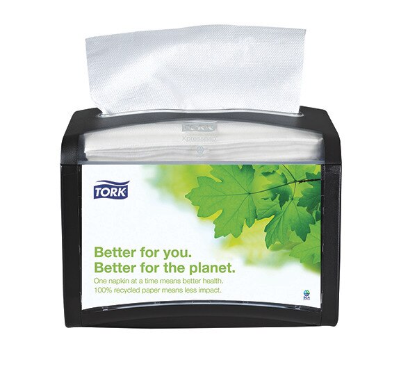 6232100 Tork Xpressnap Signature Tabletop Napkin Dispenser, Licorice