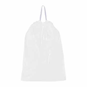 NexDay Supply: Plastic Laundry Bags Plain White With Poly Draw Tape, 20x20