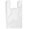 White Poly T-shirt Shopping Take-out Bags